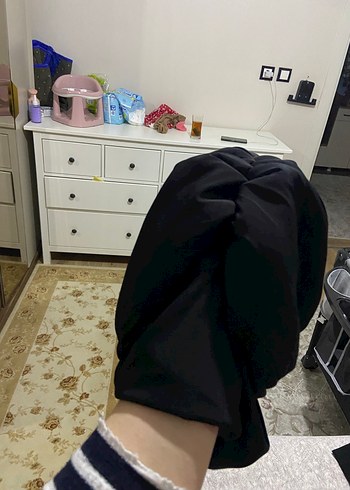 Siyah Drapeli Kadın Bone - Görsel 3