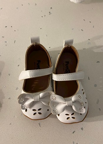 Kız Çocuk Beyaz Fiyonk Detaylı Babet - Görsel 2