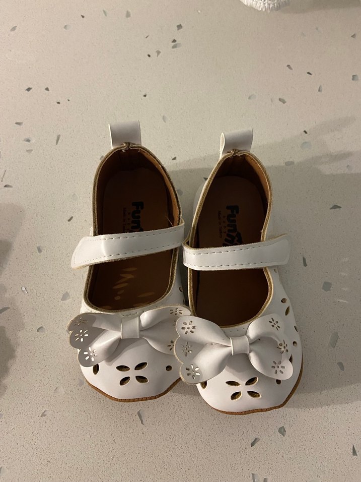 Kız Çocuk Beyaz Fiyonk Detaylı Babet - Görsel 2