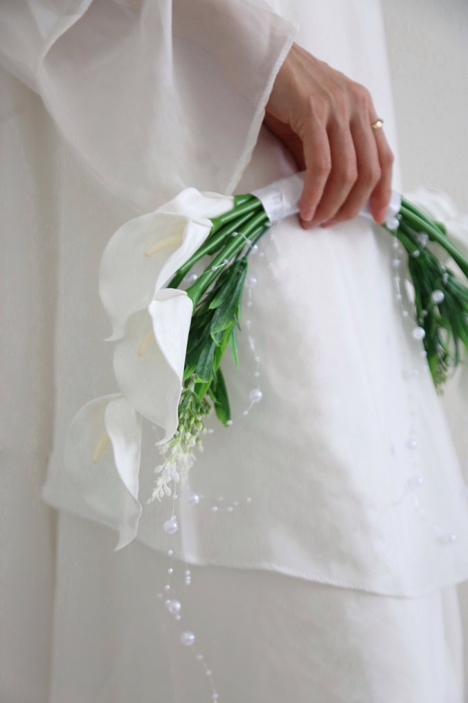 Beyaz Gala Gelin Buketi - Görsel 2