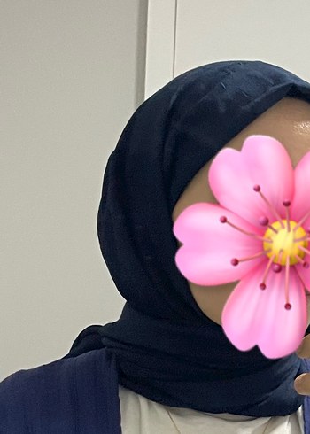 Lacivert pamuk şal - Görsel 3