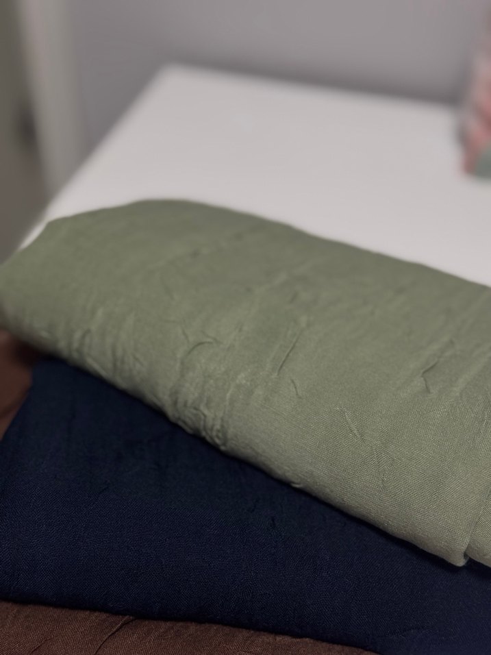 Lacivert pamuk şal - Görsel 2