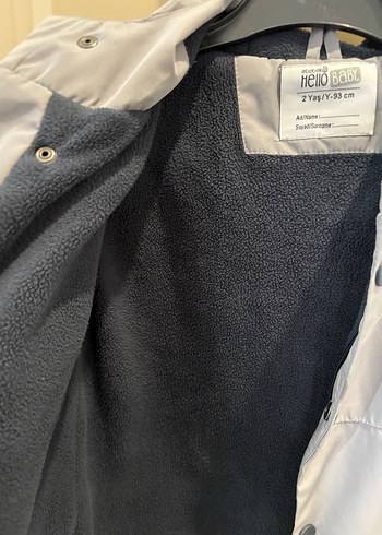 Gri Erkek Çocuk Düğmeli Yağmurluk - Görsel 3