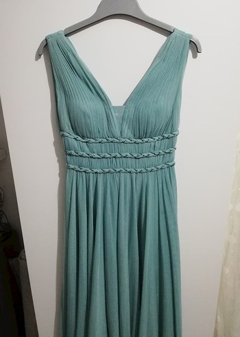 Mavi Uzun Abiye Elbise - Görsel 4