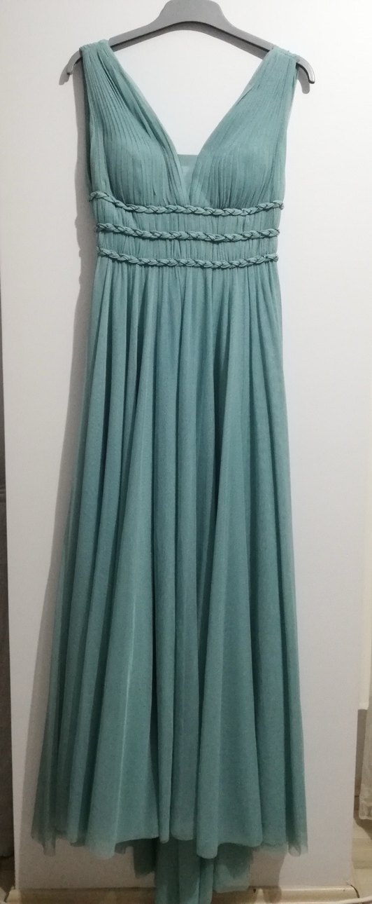 Mavi Uzun Abiye Elbise - Görsel 5