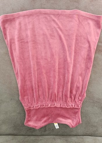 Civil Pembe kadife kız cocuk elbise
