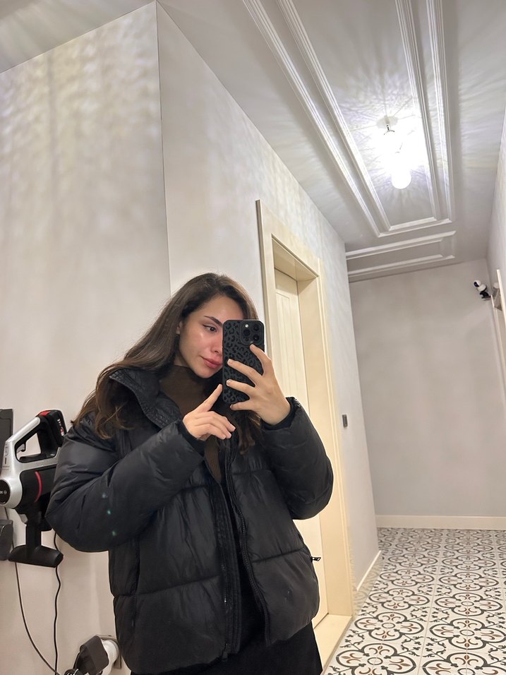 Zara Siyah Şişme Kadın Mont - Görsel 2