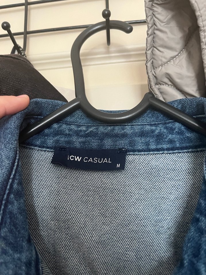 Düğmeli Denim ve Ekose Kadın Gömlek - Görsel 3