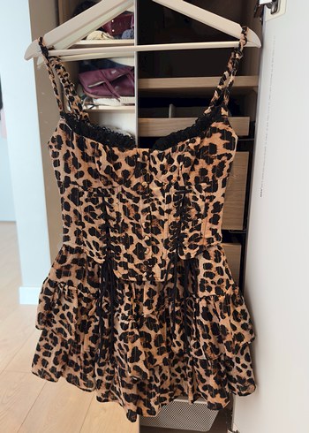 Sagaza Leopar Desenli elbise