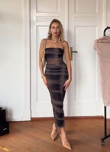 Zara tül elbise