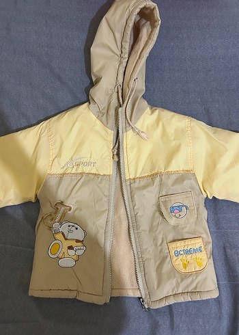 Erkek Çocuk Sarı Fermuarlı Mont - Görsel 3