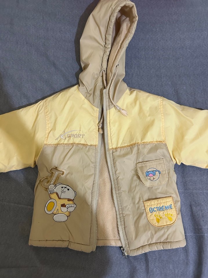 Erkek Çocuk Sarı Fermuarlı Mont - Görsel 3