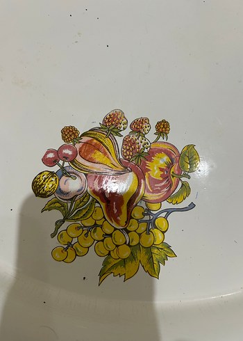 Çiçek Desenli Beyaz Tepsi - Görsel 2