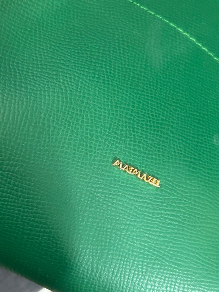 Parlak Yeşil Deri Kadın Çantası - Görsel 3