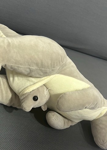 Gri Peluş Dinozor Oyuncak - Görsel 3