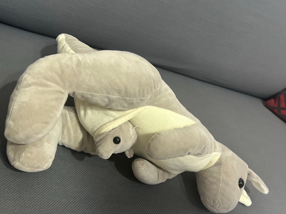 Gri Peluş Dinozor Oyuncak - Görsel 3