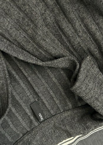 Gri Keten Hamile Triko Bluz - Görsel 2