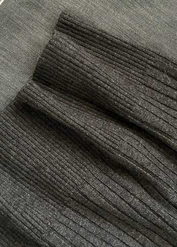 Gri Kadın Triko Uzun Kollu Bluz - Görsel 4