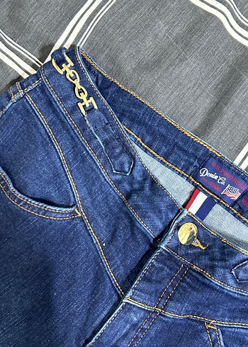 Vintage Lacivert Kadın Jean Pantolon - Görsel 2