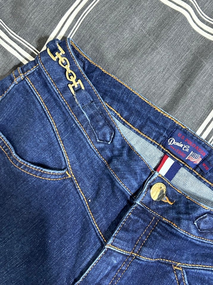 Vintage Lacivert Kadın Jean Pantolon - Görsel 2