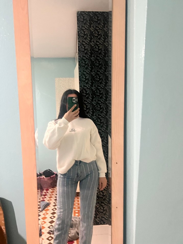 Mavi taşlı jean - Görsel 3