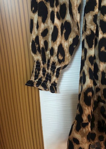 Leopar Desenli Uzun Fırfırlı Etek - Görsel 3