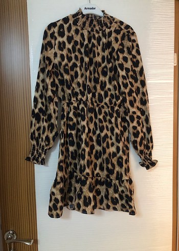 Leopar Desenli Uzun Fırfırlı Etek - Görsel 4