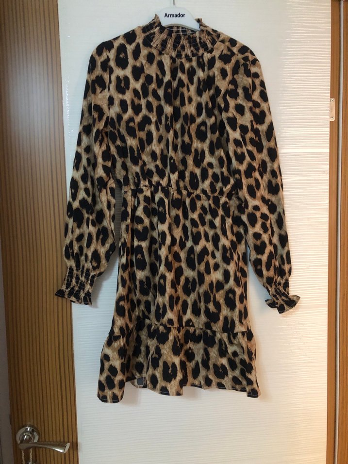 Leopar Desenli Uzun Fırfırlı Etek - Görsel 4