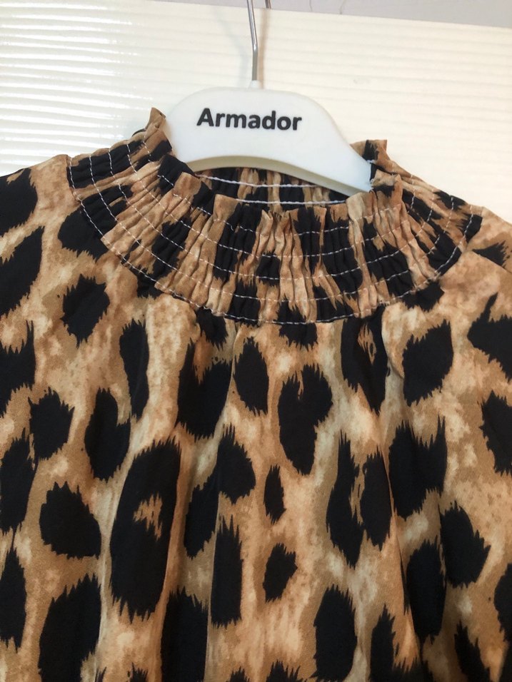 Leopar Desenli Uzun Fırfırlı Etek - Görsel 2