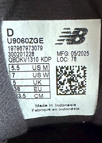 New Balance 9060 Siyah 38 beden Sneaker - Görsel 6