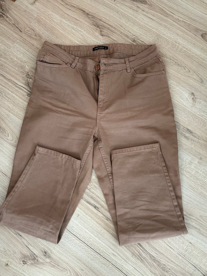 Bej Kadın Bol Kesim Boyfriend Pantolon - Görsel 2