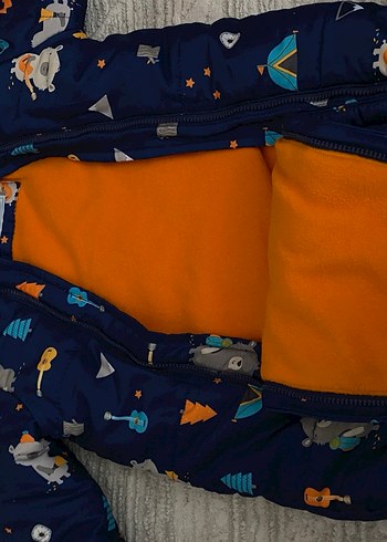 Koyu Mavi Desenli Bebek Tulumu - Görsel 2