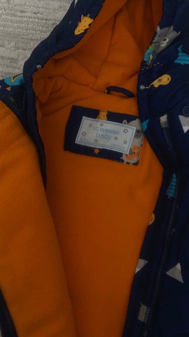 Koyu Mavi Desenli Bebek Tulumu - Görsel 3