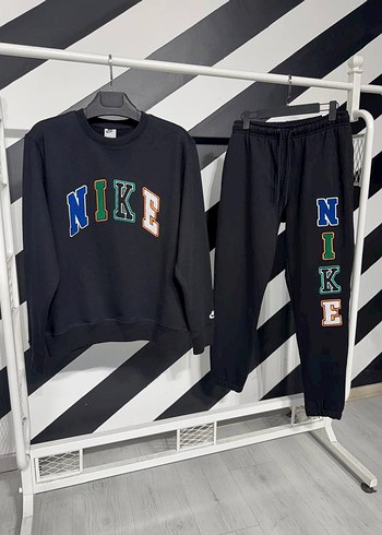 Nike Siyah Örme Baskılı Erkek Eşofman Altı - Görsel 3