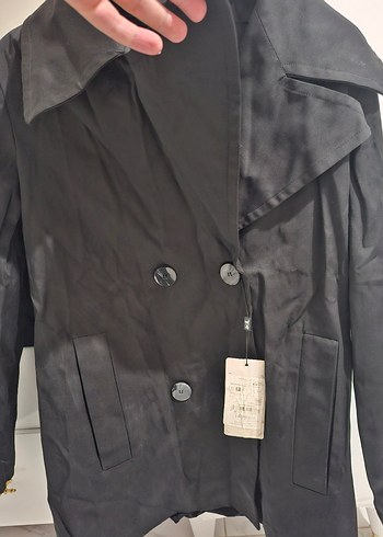 adL Siyah Midi Kadın Kaban - Görsel 2