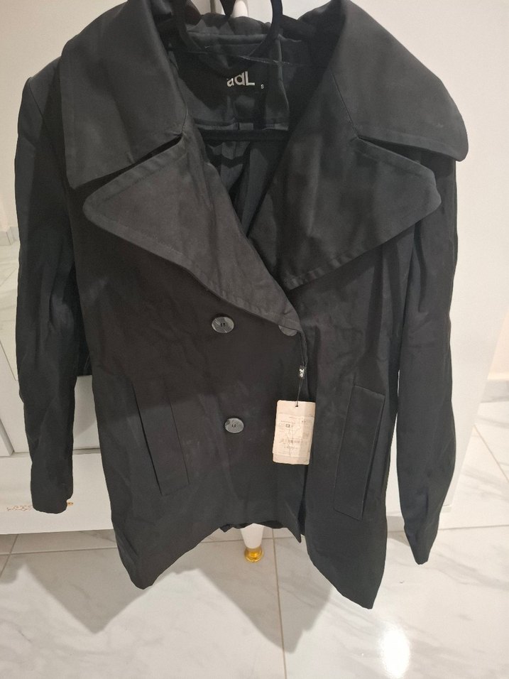 adL Siyah Midi Kadın Kaban - Görsel 3