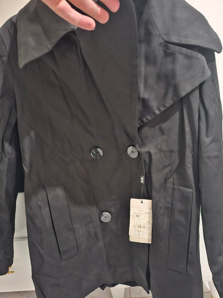 adL Siyah Midi Kadın Kaban - Görsel 2