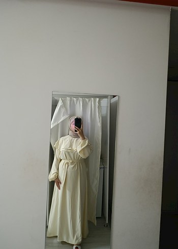 Uzun Kollu Beyaz Mezuniyet/ Nikah Elbisesi - Görsel 3