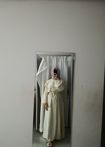 Uzun Kollu Beyaz Mezuniyet/ Nikah Elbisesi - Görsel 2