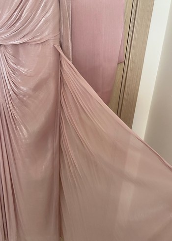 Toz pembe rengi abiye elbise - Görsel 5