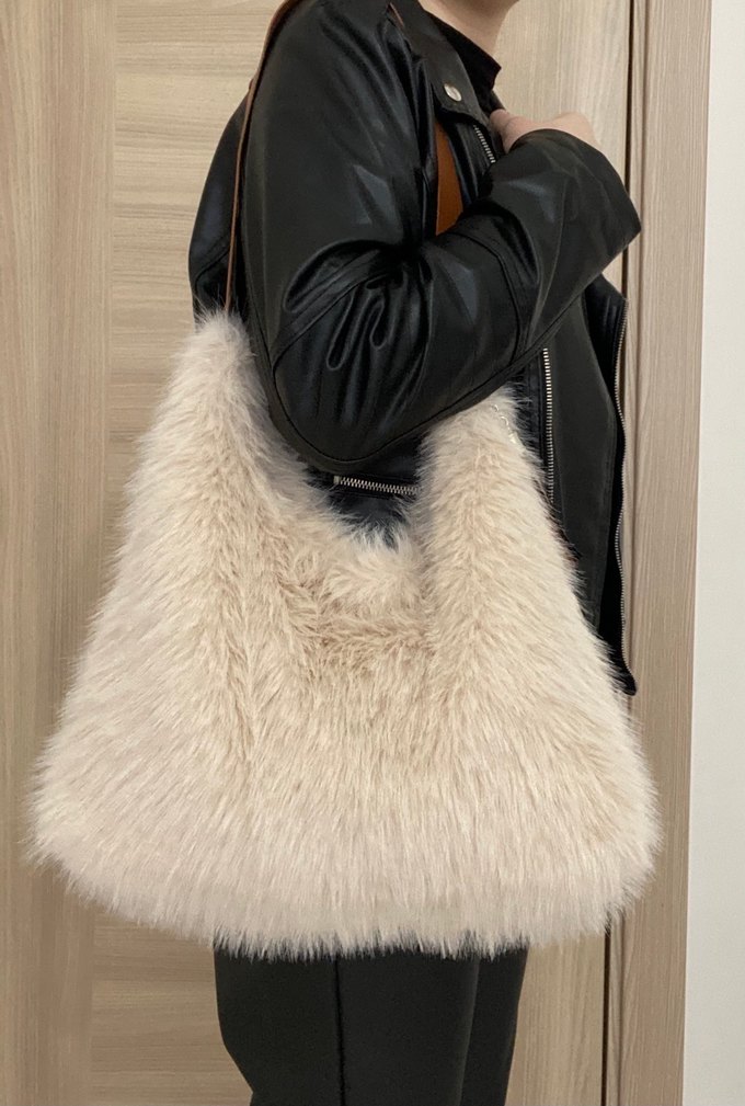 Kürk salaş çanta - Görsel 4