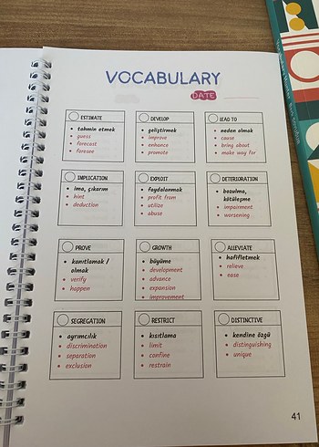 Vocabulary HunterYDS-YDT-YÖKDİL Kelime Kitabı, Planlama Defteri - Görsel 11
