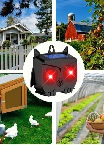 GÜNEŞ ENERJİLİ LED Siyah Baykuş Şekilli LED Işık - Görsel 8