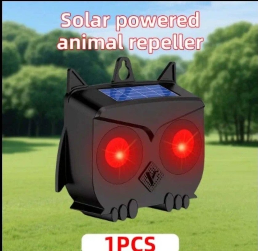 GÜNEŞ ENERJİLİ LED Siyah Baykuş Şekilli LED Işık - Görsel 5