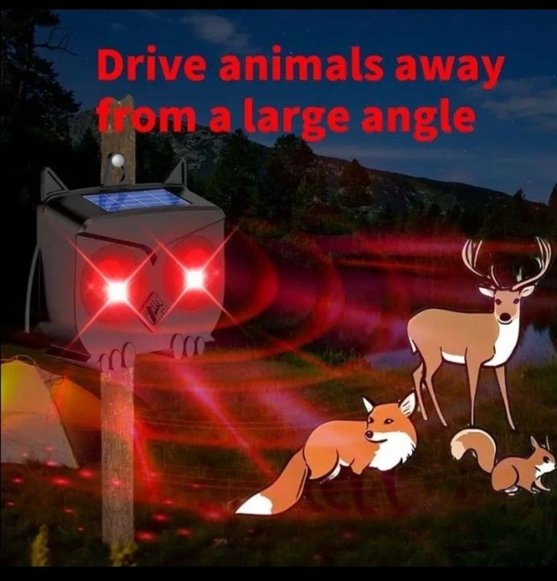 GÜNEŞ ENERJİLİ LED Siyah Baykuş Şekilli LED Işık - Görsel 2