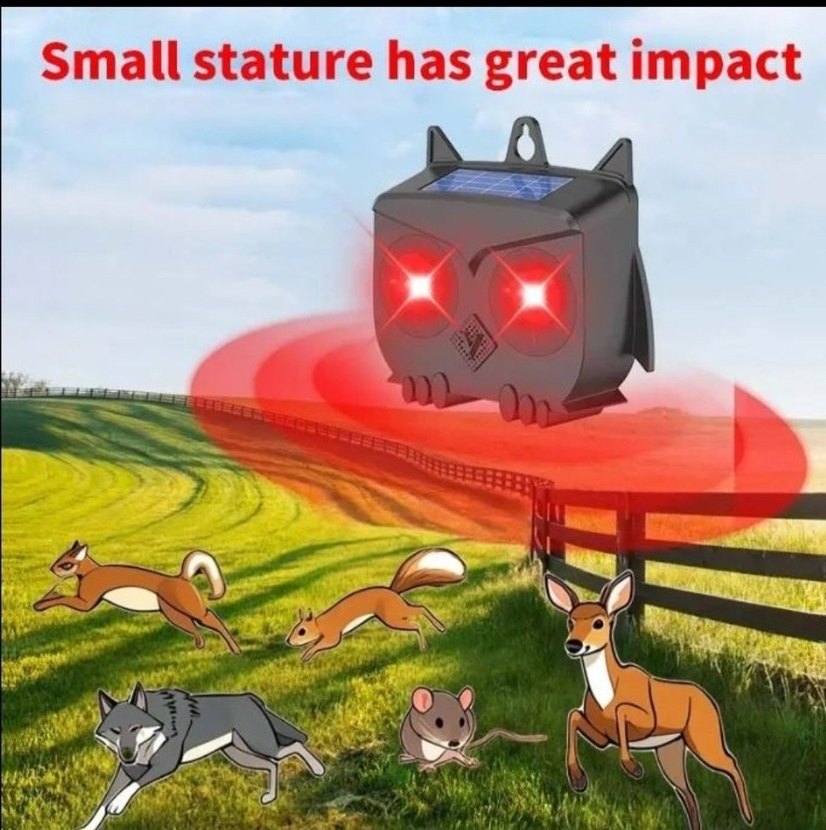 Güneş Enerjili Siyah Hayvan Kovucu - Görsel 3