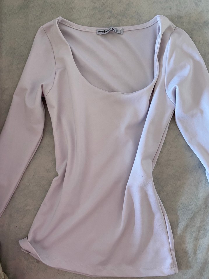 Uzun Kollu Gösterişli Bluz - Görsel 4