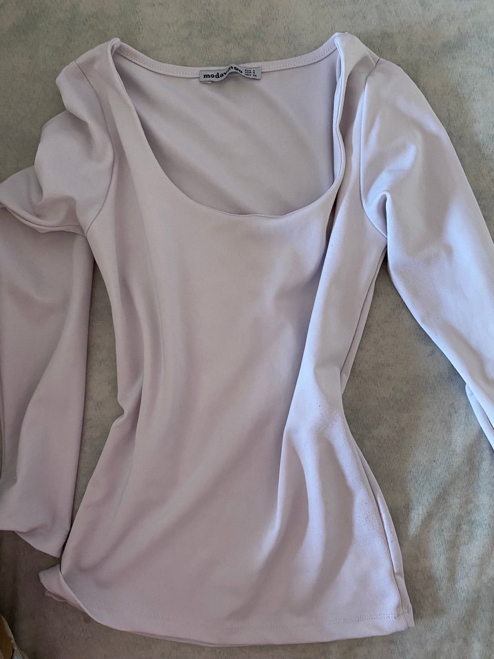 Uzun Kollu Gösterişli Bluz - Görsel 3