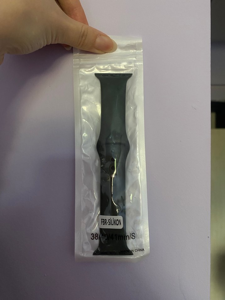 38-41mm Siyah Silikon Akıllı Saat Kayışı - Görsel 3