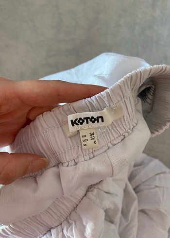 Beyaz Pilili Uzun Keten Etek - Görsel 3